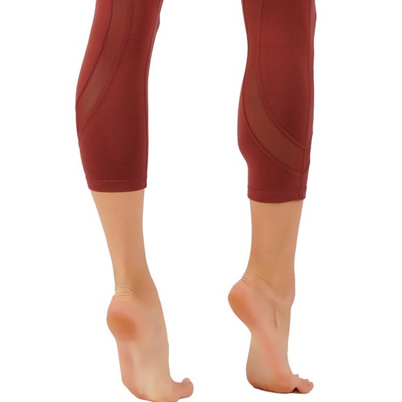 Yoga pants Mesh Cutouts 7/8 Length leggings - Picture 4 of 5